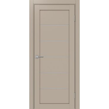 Межкомнатная дверь экошпон Турин 506.12 мокко остеклённая