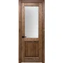 Фото межкомнатной двери массив сосны Дверцов Ливорно дуб коньяк остеклённая