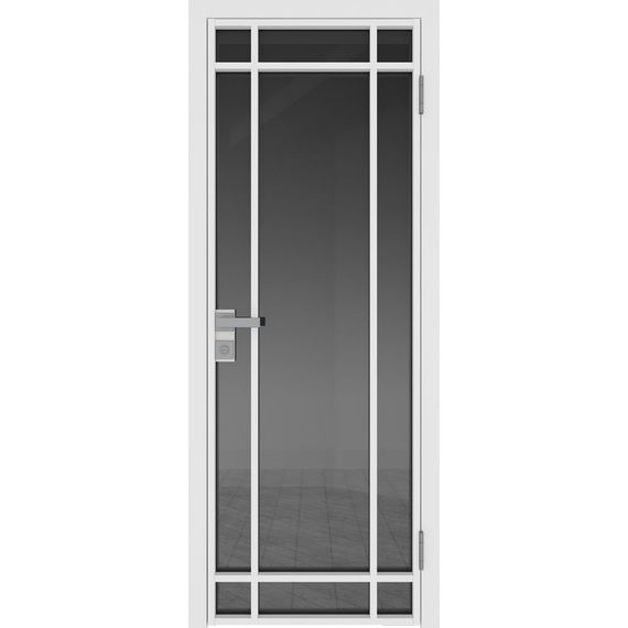 Межкомнатная алюминиевая дверь 5AG белая матовая RAL 9003 остеклённая