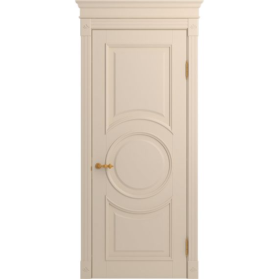 Межкомнатная дверь массив бука Viporte Лацио Амбиенте ваниль глухая