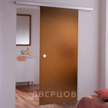 Стеклянная раздвижная дверь Лайт бронза матовая