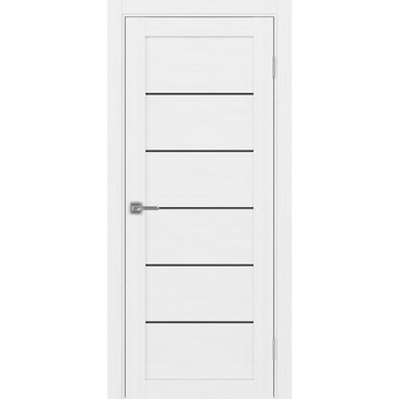 Межкомнатная дверь экошпон Турин 501АПП.1 белый лёд с молдингом