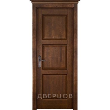 Межкомнатная дверь массив ольхи ОКА Турин античный орех глухая