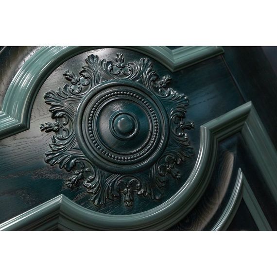 Межкомнатная дверь массив дуба Сорренто изумруд глухая