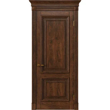 Межкомнатная дверь массив дуба Alvero Екатерина орех чёрный глухая