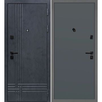 Входная дверь Осло бетон антрацит панель гладкая