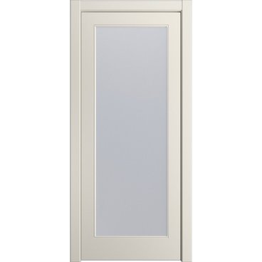 Межкомнатная дверь эмаль Бьянка-1 молочно-белая RAL 9010 со стеклом