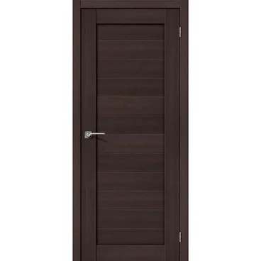 Межкомнатная дверь экошпон Bravo Порта-21 wenge veralinga глухая