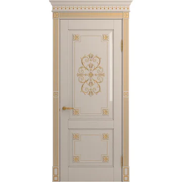 Межкомнатная дверь массив дуба Viporte Флоренция Декор прованс глянец глухая