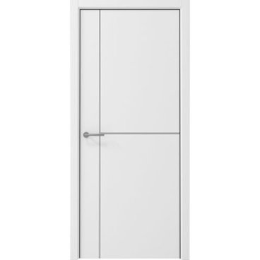 Межкомнатная дверь Графика 3 белая кромка ABS чёрная