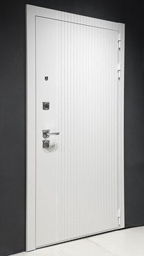 Входная дверь Президент Лайн ПВХ белый матовый панель ПВХ меламин белый