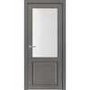 Межкомнатная дверь экошпон 82002 лофт тёмный остеклённая