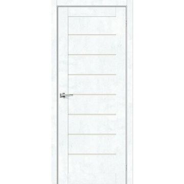 Межкомнатная дверь экошпон Bravo Порта-22 snow art остеклённая