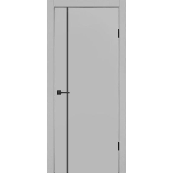 Межкомнатная дверь экошпон ДП-46.11 gray silk глухая