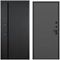 Входная дверь Пиано чёрный кварц панель гладкая антрацит