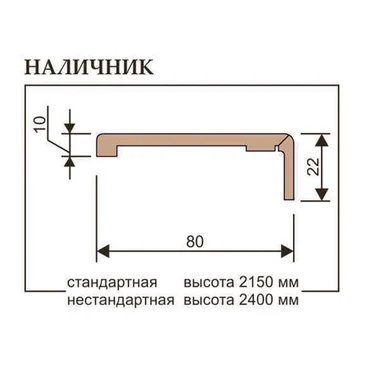 Наличник дверной прямой телескопический Uberture серия Tamburat Light
