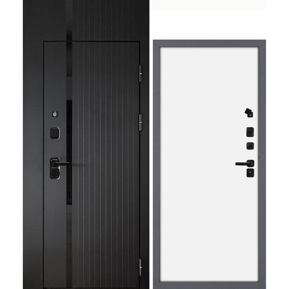 Входная дверь с фальшфрамугой Сити-1Ф панель гладкая белая