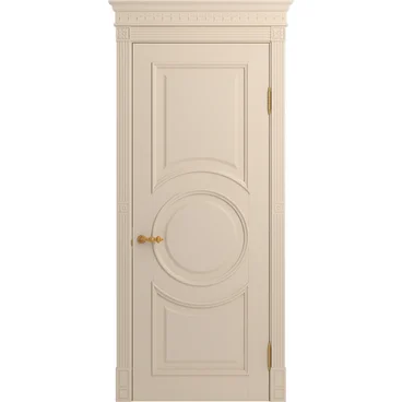 Межкомнатная дверь массив бука Viporte Лацио Амбиенте ваниль глухая