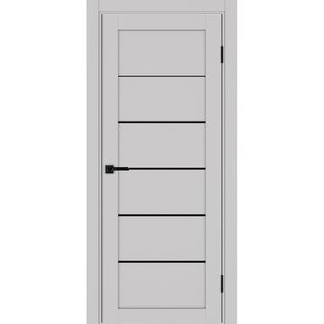 Межкомнатная дверь экошпон Турин 501АПП.1 пепельный с молдингом