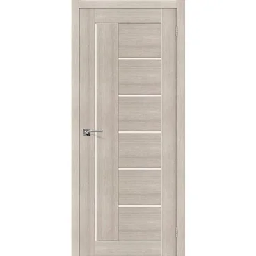 Межкомнатная дверь экошпон Bravo Порта-29 cappuccino veralinga остеклённая