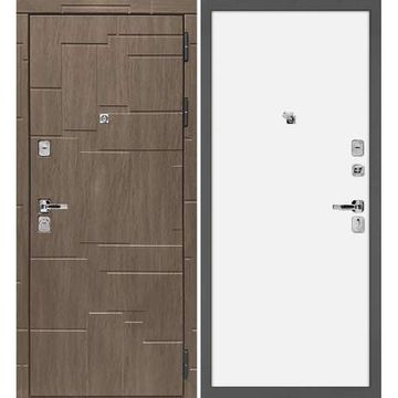 Входная дверь Домино дымчатая луна панель МДФ под покраску