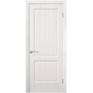 Межкомнатная дверь шпон Классик ясень белый глухая