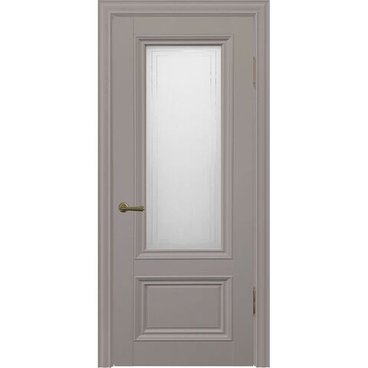 Межкомнатная дверь экошпон Алтай 802 barhat grey остеклённая