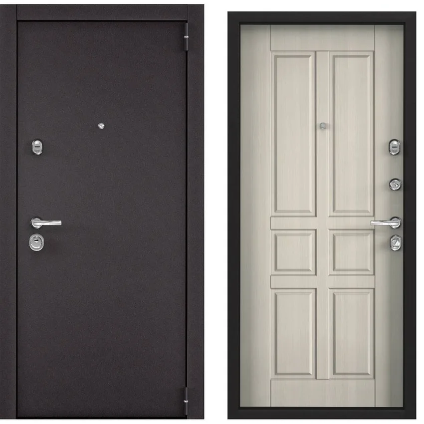 Входная стальная дверь Torex Super Omega 100 горячий шоколад SO-NC-4 белый перламутр