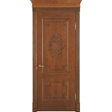 Дверь массив дуба Флоренция табачный глухая