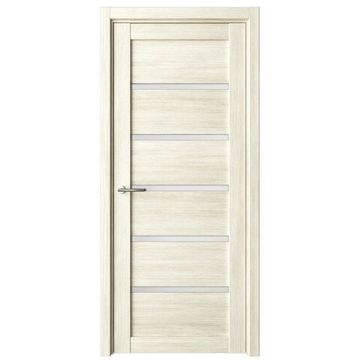 Межкомнатная дверь Вена экошпон белый кипарис со стеклом