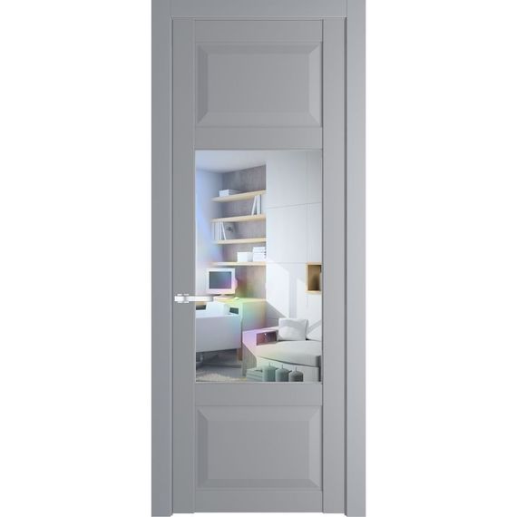 Межкомнатная дверь 1.3.3PD смоки остеклённая