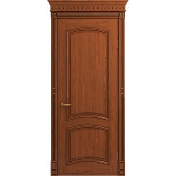 Межкомнатная дверь массив ясеня Viporte Бристоль табачный глянец глухая