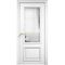 Межкомнатная дверь эмаль Дверцов Болонья цвет сигнальный белый RAL 9003 остеклённая