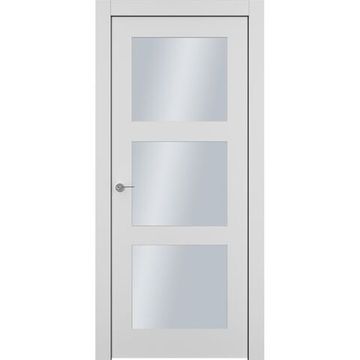 Межкомнатная дверь эмаль Классика 33 белая остеклённая