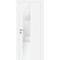 Межкомнатная дверь экошпон PX-6 белая с алюминиевой кромкой с 4-х сторон стекло Lacobel белоснежный