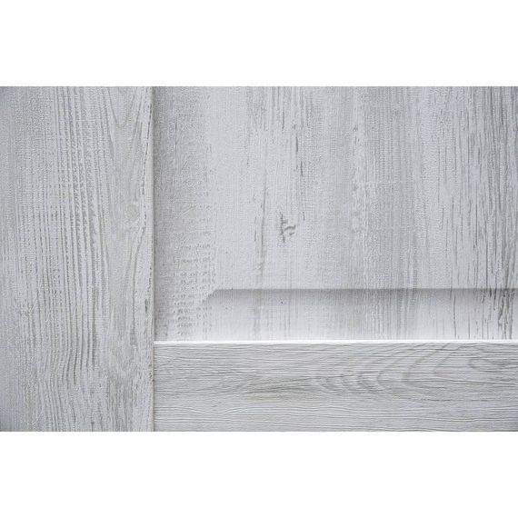 Межкомнатная дверь экошпон Классик 2 орех бьянко остеклённая