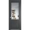 Межкомнатная дверь 1.2.2PM графит остеклённая