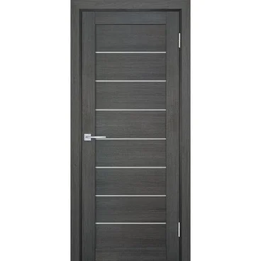 Межкомнатная дверь экошпон Мариам Техно-708 грей стекло сатинат белый