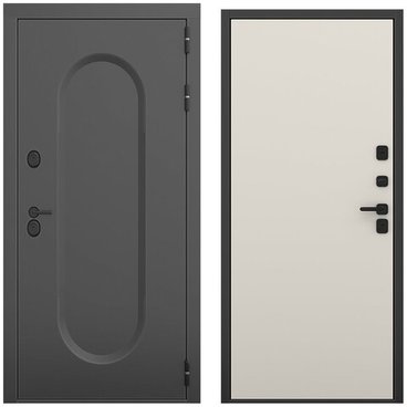 Входная дверь Мэмфис чёрный силк панель гладкая