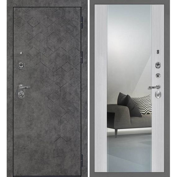 Входная дверь Тетра-126 панель сандал белый зеркало