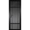 Межкомнатная алюминиевая дверь 8AG чёрная матовая RAL 9005 остеклённая