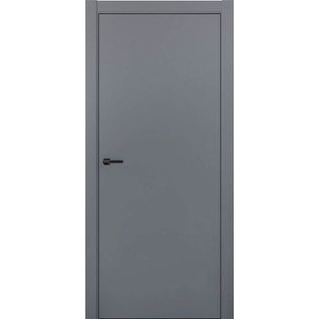 Межкомнатная дверь ПЭТ Silk графит кромка ABS чёрная