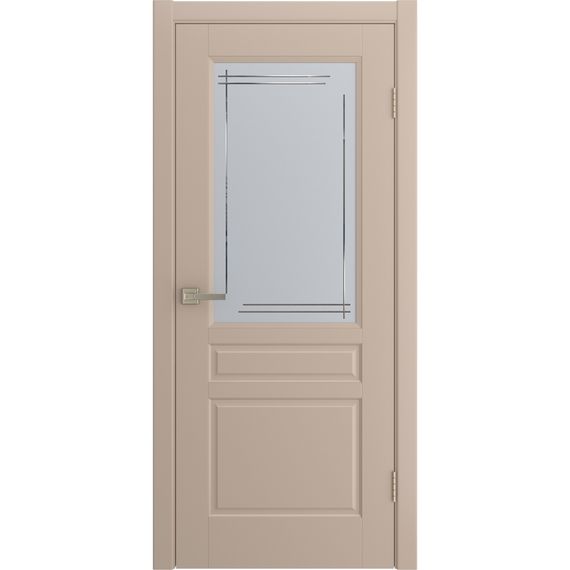 Фото двери Белли латте эмаль со стеклом