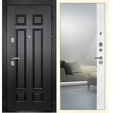 Входная дверь Гера 2 венге панель зеркало оптима макси