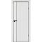 Межкомнатная белая дверь ПЭТ P-21 кромка ABS черная молдинг