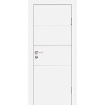 Межкомнатная дверь ПЭТ P-12 белая глухая кромка ABS в цвет полотна