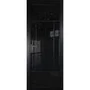 Межкомнатная алюминиевая дверь 10AG чёрная матовая RAL 9005 остеклённая