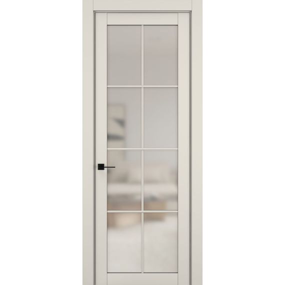 Фото межкомнатной двери керамик NC 5 жемчужный остеклённая