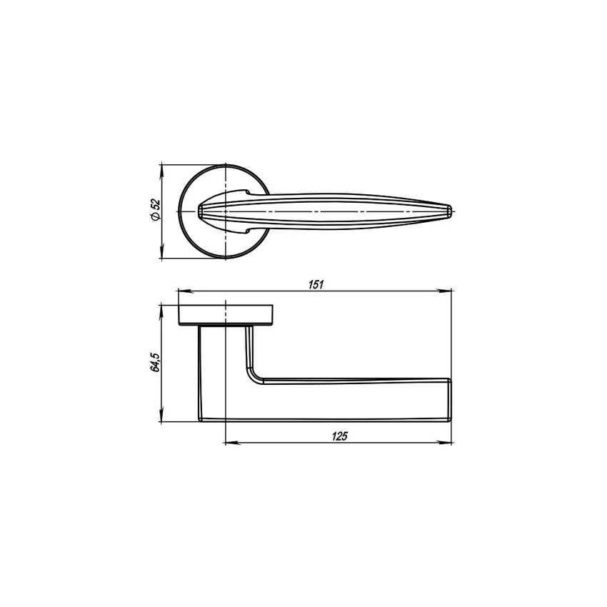 Размеры ручки SQUID URB9