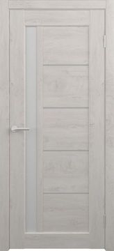 Межкомнатная дверь CPL Мехико дуб снежный стекло матовое